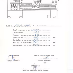 TUJ50M Lathe Manual