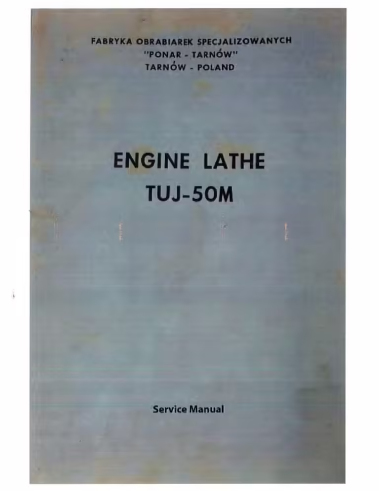 TUJ-50M Lathe Manual