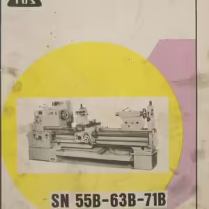 TOS 55b 63b 71b lathe Manual