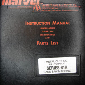 Marvel 81 Bandsaw 1987 manual