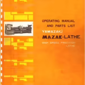 Mazak Ajax Lathe Manual