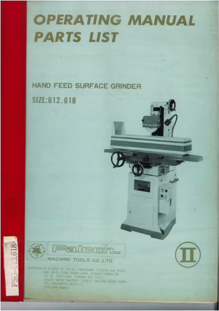 Chevalier FSG-612 and FSG-618 Manual