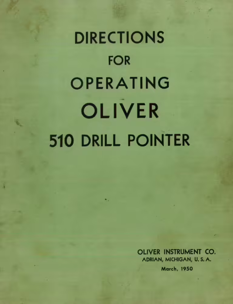 Oliver 510 Drill Grinder
